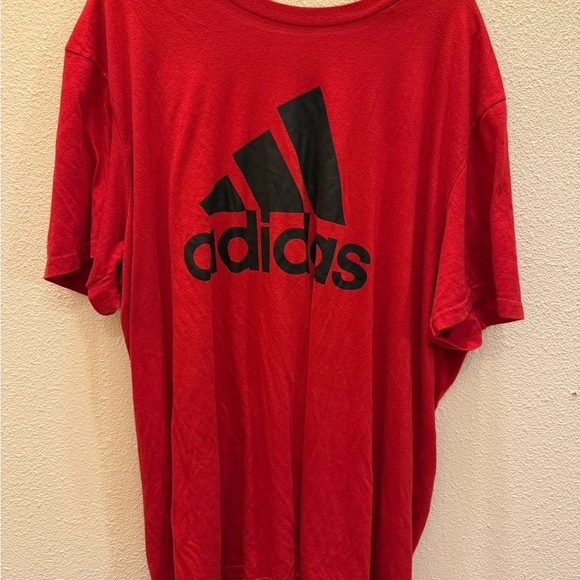 Adidas Red and Black Short Sleeve Tee - Picture 1 of 2